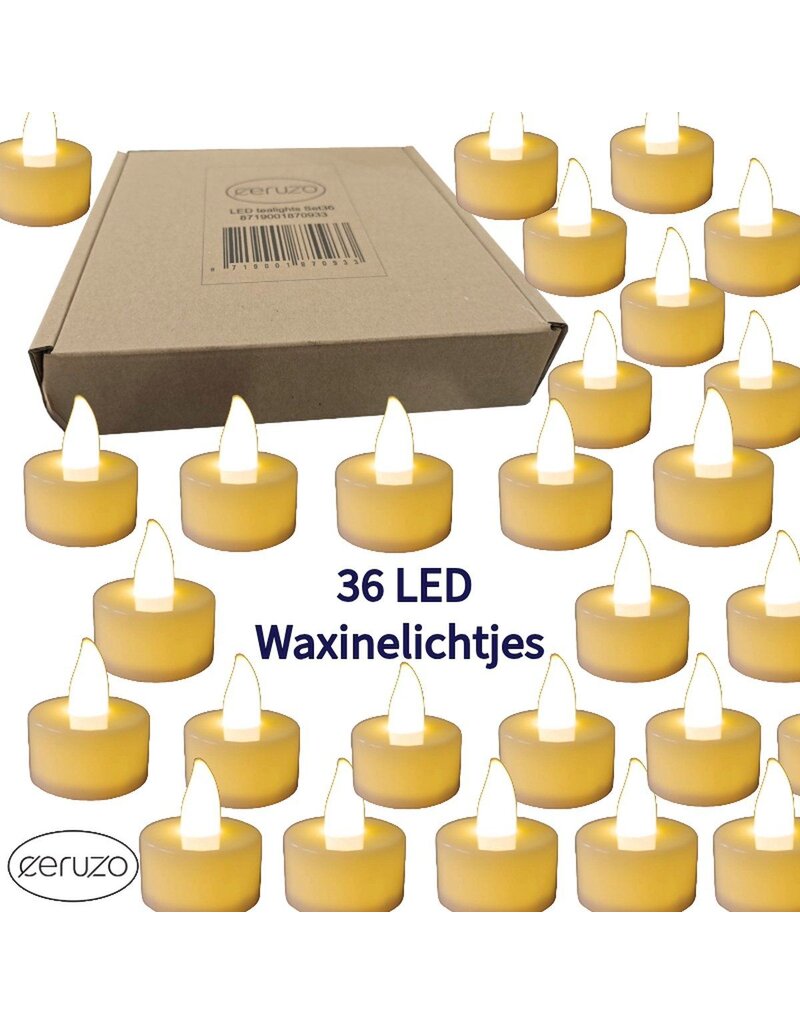 Ceruzo 36 LED Waxinelichtjes - Theelichtjes - op Batterij