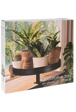 Dienbladtafel met klem - metaal - Ø36 cm - zwart