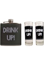 Heupfles met 2 shot glaasjes