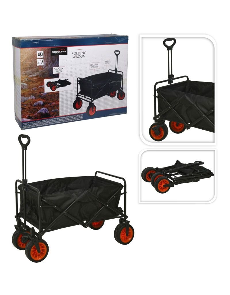 Redcliffs Bolderkar - Vouwbaar - 101x56x104 - Zwart