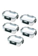 Ceruzo Meal Prep Bakjes - 5 stuks Vershoudbakjes - Glas