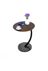 Ceruzo Bijzettafel - Bruin - rond 40 cm - hoog 60 cm