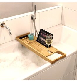 Ceruzo Badplank - Verstelbaar - Bamboe - met Boekenhouder