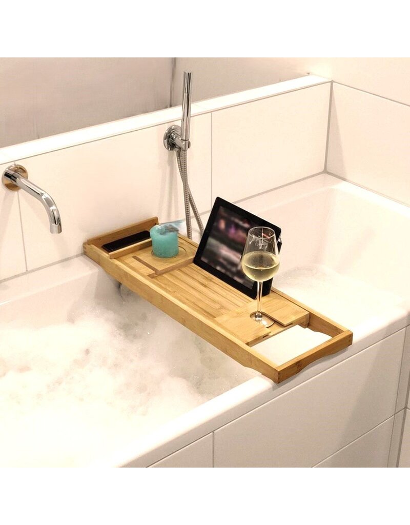 Ceruzo Badplank - Verstelbaar - Bamboe - met Boekenhouder