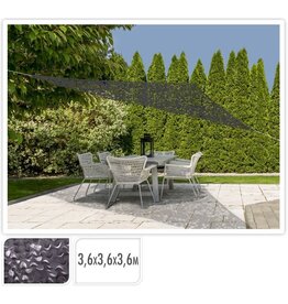 Schaduwdoek Camouflage - driehoek 360x360x360 - donkergrijs