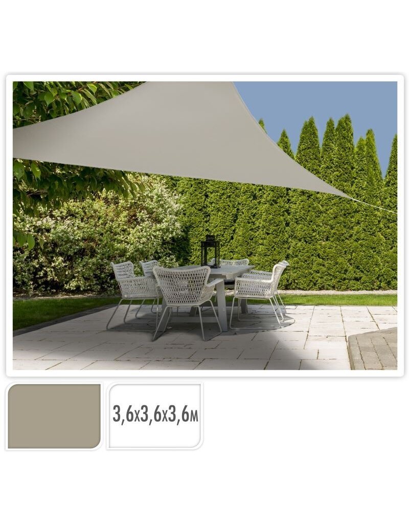 Schaduwdoek driehoek 360x360x360 - olijfgroen