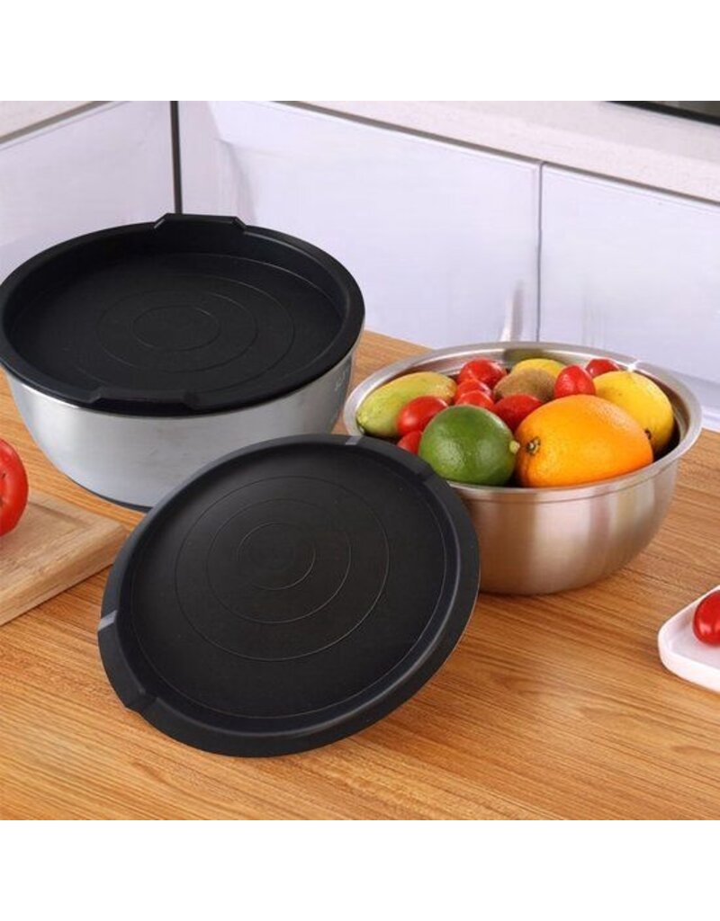 Ceruzo Mengkommen met Deksel - RVS - set van 3