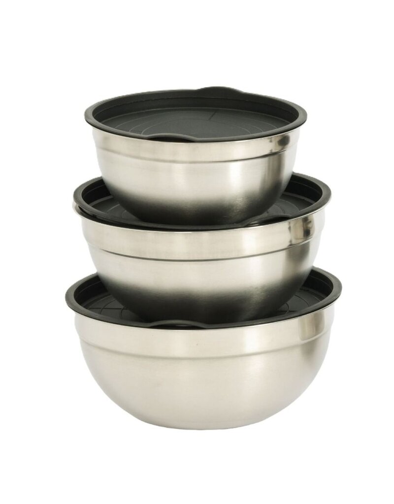 Ceruzo Mengkommen met Deksel - RVS - set van 3