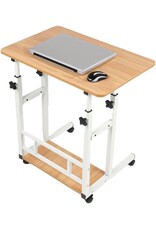 Ceruzo Laptoptafel - Verrijdbare Bedtafel - Verstelbaar in Hoogte 85cm - Tafelblad 80x40cm