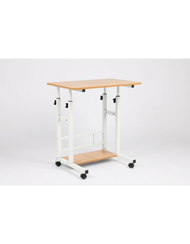 Ceruzo Laptoptafel - Verrijdbare Bedtafel - Verstelbaar in Hoogte 85cm - Tafelblad 80x40cm