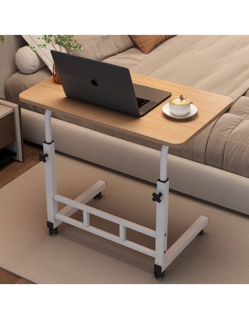 Ceruzo Laptoptafel - Verrijdbare Bedtafel - Verstelbaar in Hoogte - 80x40cm