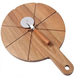 Ceruzo Pizza Snijplank Acaciahout - met Pizzasnijder