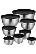 Ceruzo Mengkommen met Deksel - RVS - set van 8