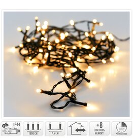 Kerstverlichting 240 led- 18m - extra warm wit - Timer - Lichtfuncties - Geheugen - Buiten