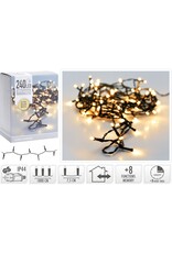 Kerstverlichting 240 led- 18m - extra warm wit - Timer - Lichtfuncties - Geheugen - Buiten