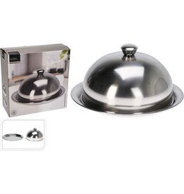 Excellent Houseware Stolp met Dienblad - RVS - 24.5 cm