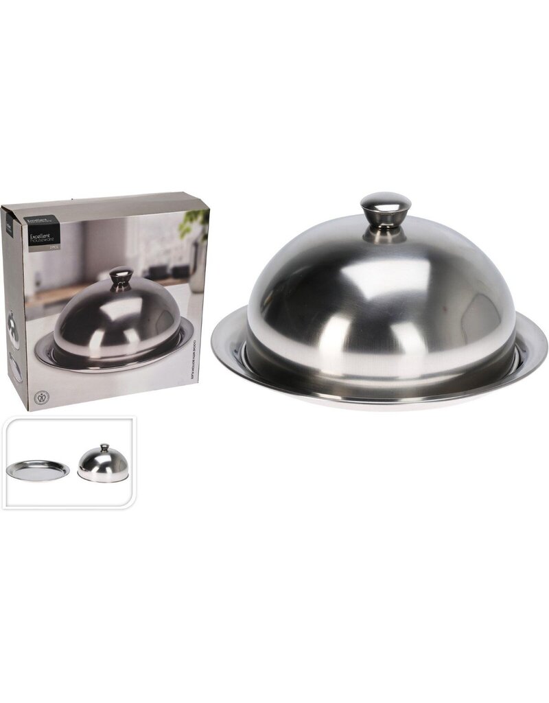 Excellent Houseware Stolp met Dienblad - RVS - 24.5 cm