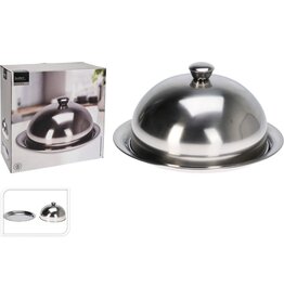 Excellent Houseware Stolp met Dienblad - RVS - 30cm