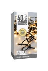 Kerstverlichting 40 led- 3m - extra warm wit - Timer - Lichtfuncties - Geheugen - Buiten