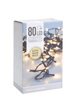 Kerstverlichting 80 led- 6m - extra warm wit - Timer - Lichtfuncties - Geheugen - Buiten