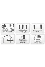Microcluster - 1800 led - 36m - extra warm wit - Timer - Lichtfuncties - Geheugen - Buiten