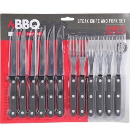 Steakbestek -  6 Steakmessen + 6 Vorken