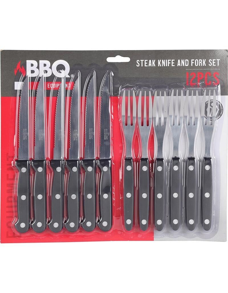Steakbestek -  6 Steakmessen + 6 Vorken