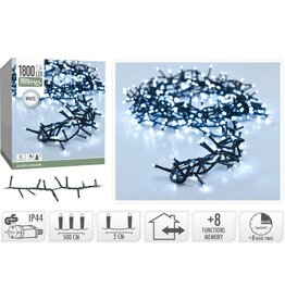 Microcluster - 1800 led - 36m - Wit - Timer - Lichtfuncties - Geheugen - Buiten