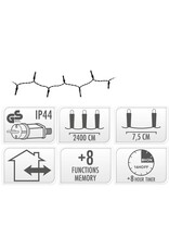 Kerstverlichting 320 led- 24m - wit - Timer - Lichtfuncties - Geheugen - Buiten