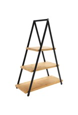 Excellent Houseware Etagere 3 lagen - bamboe - hoogte 53 cm