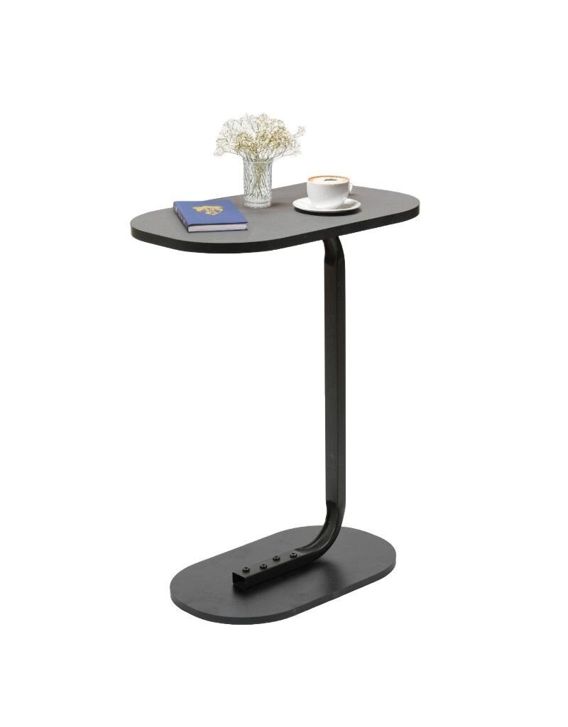 Ceruzo Bijzettafel - Zwart - Banktafel - Metaal met Hout - 45x28x60 cm