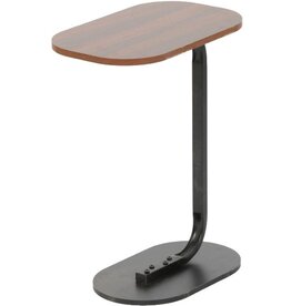 Ceruzo Bijzettafel - Bruin - Banktafel - Metaal met Hout - 45x28x60 cm