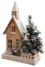 Verlicht Kersthuis - 44cm