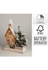 Verlicht Kersthuis - 44cm