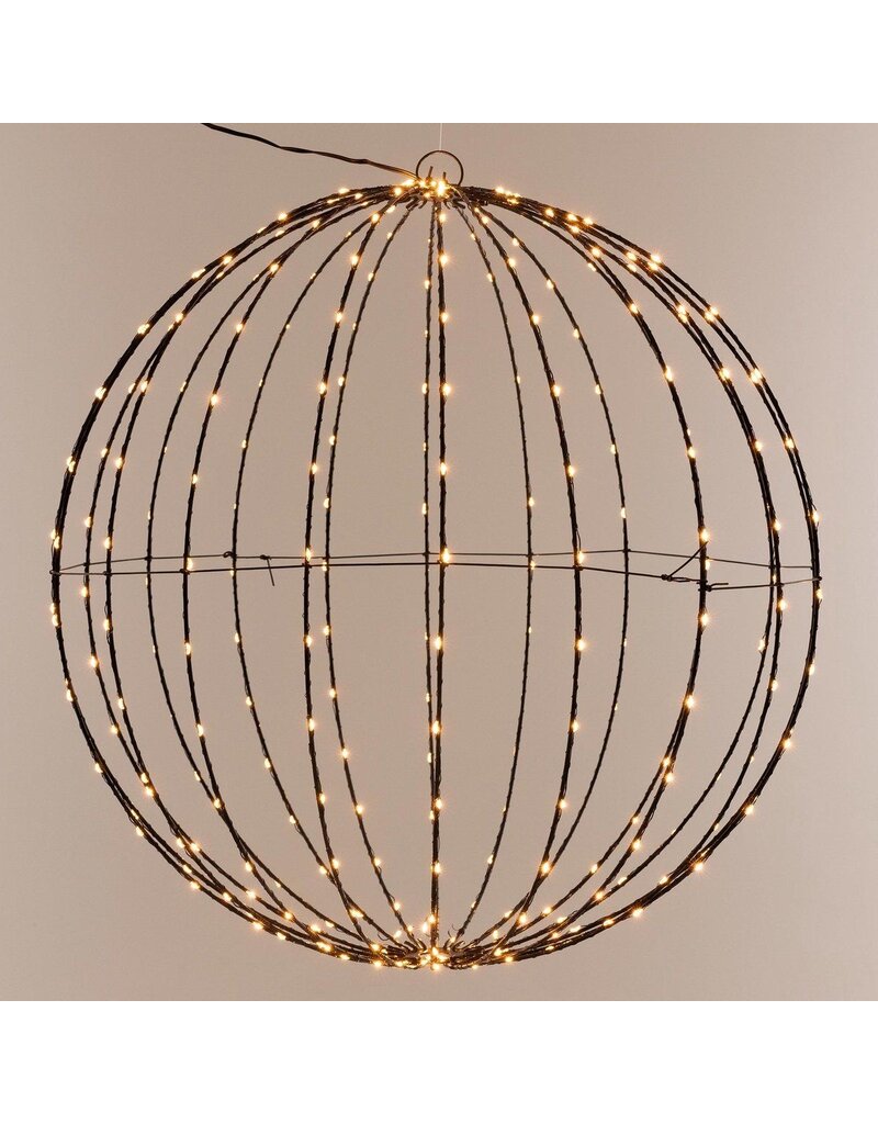 Lichtbol 240 led - Metaal - 40 cm - Kerstverlichting - met Timer - extra warm wit