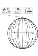 Lichtbol 240 led - Metaal - 40 cm - Kerstverlichting - met Timer - extra warm wit