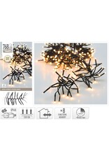 Clusterverlichting - 768 LED - 5.5m - Timer - Lichtfuncties - warm wit