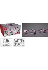 Kerstfiguur Acryl - Vogels - LED - set van 5
