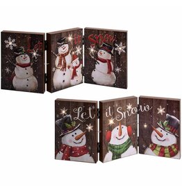 Houten decoratie met licht