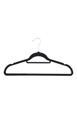 Ceruzo 50 x Anti-slip Kledinghangers met Broeklat - Zwart