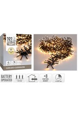 Clusterverlichting 192 led -  1.4m - two tone romantic - Batterij - Lichtfuncties - Geheugen - Timer