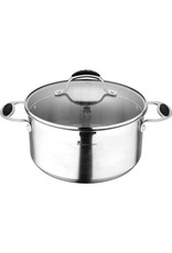 Bergner Masterpro Foodies Kookpan - met glazen deksel - Ø24 cm - 5.2L