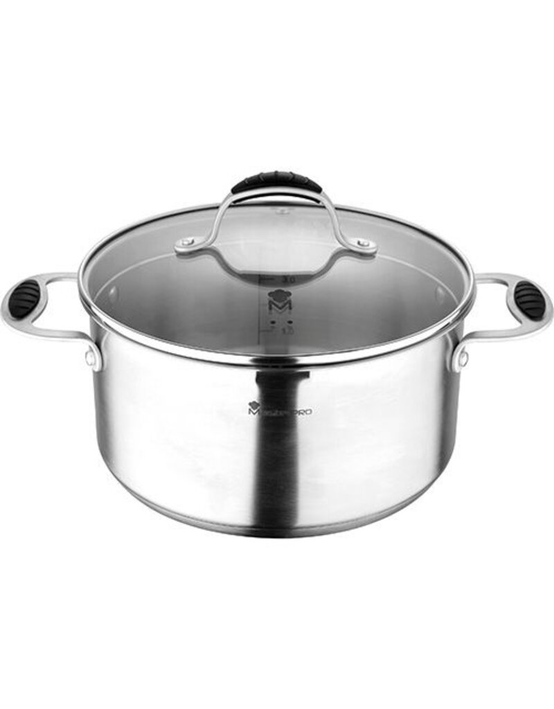 Bergner Masterpro Foodies Kookpan - met glazen deksel - Ø24 cm - 5.2L