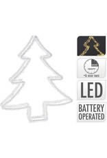Kerstverlichting Kerstboom - 80 led - 34 cm - Timer - op batterijen - buiten en binnen