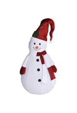 Happy Snowman XXL - 140cm - met LED lampjes - met timer - geschikt voor buiten