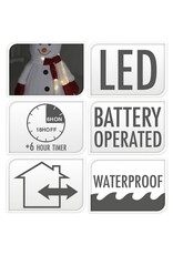 Happy Snowman XXL - 140cm - met LED lampjes - met timer - geschikt voor buiten