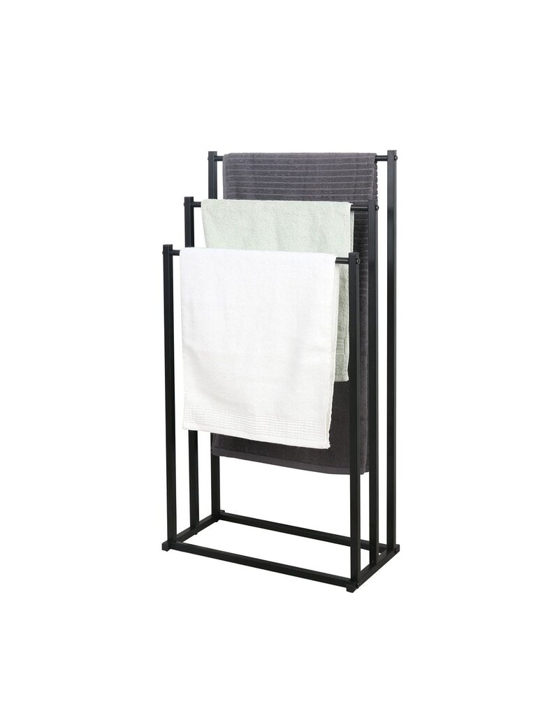 Ceruzo Handdoekrek - Metaal - Vrijstaand - Zwart