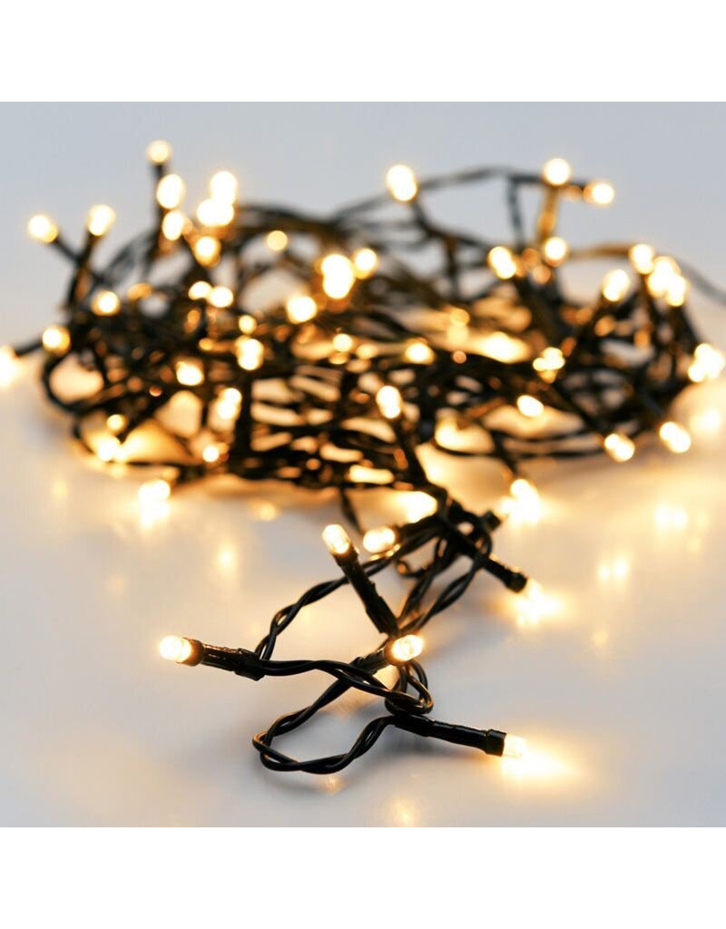 LED-verlichting 96 LED's - warm wit - op batterij - met timer en geheugen