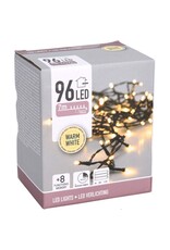 LED-verlichting 96 LED's - warm wit - op batterij - met timer en geheugen