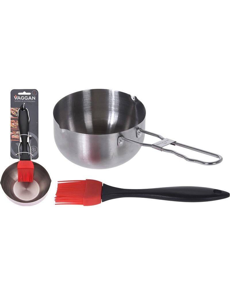 Vaggan Sauspan RVS - met kwastje